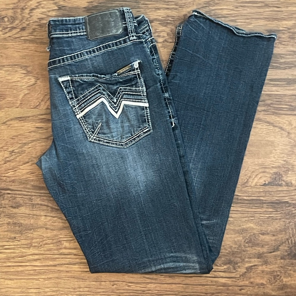34XL - Salvage Buckle Blue Slim Jeans
